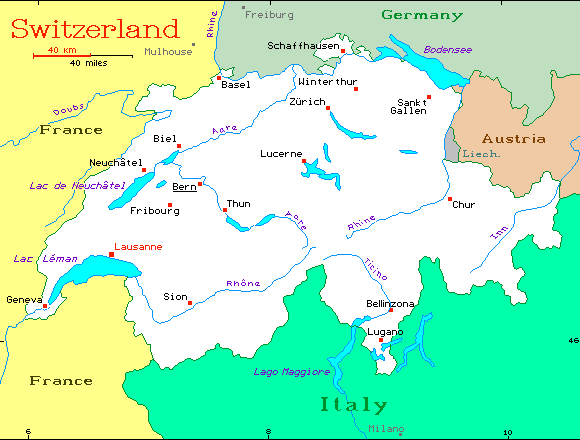 Map Switzerland